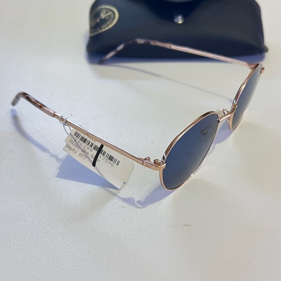 Classic Ray-Ban Metal Black Gold Round Sunglasses RB2476 main image 4